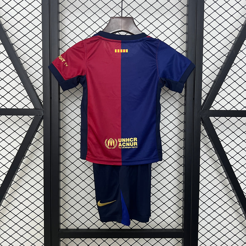 Kit Infantil Barcelona Home 24/25 Lançamento