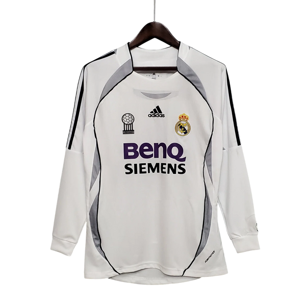 Camisa Real Madrid Titular 06/07 - Versão Retro Manga Comprida