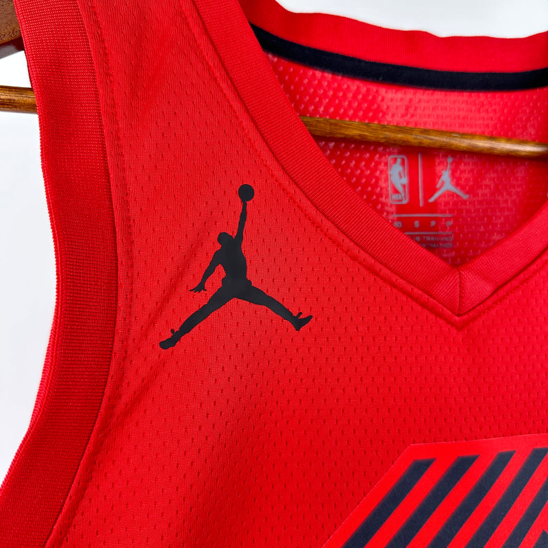 Regata NBA Portland Trail Blazers Statement Edition 2022/25 - Masculina - Vermelho