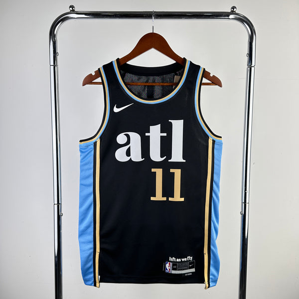 Regata NBA Atlanta Hawks City Edition 23/24 - Masculina - Preta