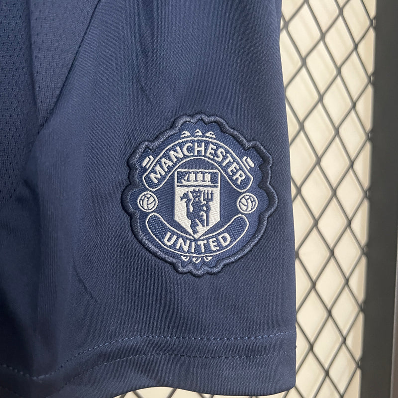 Kit Infantil Manchester United Away 24/25 Lançamento