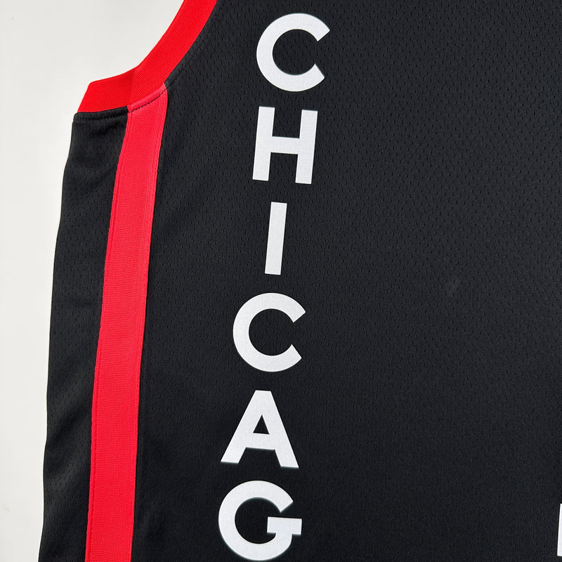 Regata NBA Chicago Bulls City Edition 23/24 - Masculina - Preta