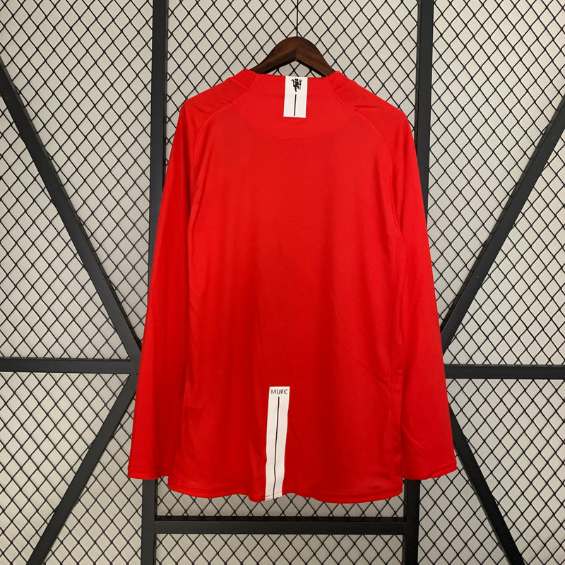 Camisa Manchester United Home Manga Longa 07/08 - Versão Retro