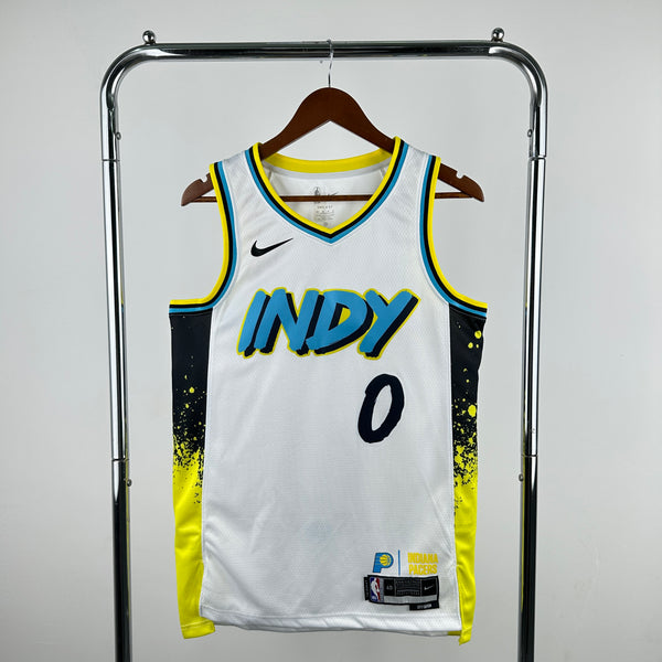 Regata NBA Indiana Pacers City Edition 2024/25 - Masculina - Branca