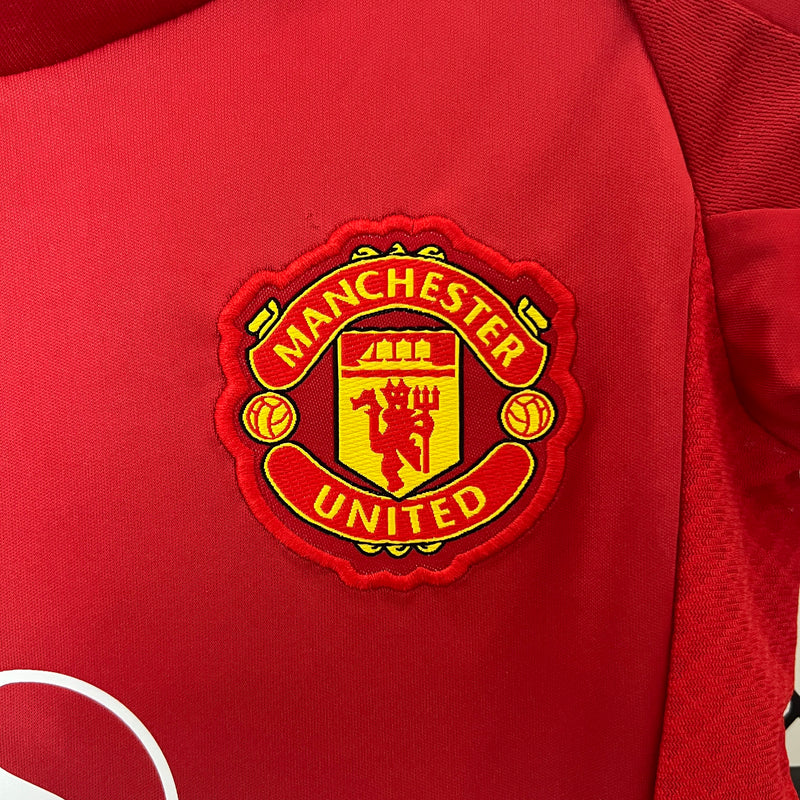 Kit Infantil Manchester United Home 24/25 Lançamento