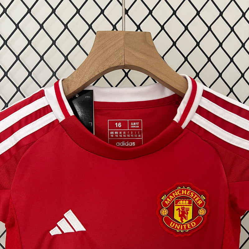 Kit Infantil Manchester United Home 24/25 Lançamento