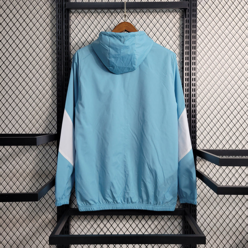 Jaqueta Corta Vento Manchester City 23/24 - Azul e Branca - JV Imports