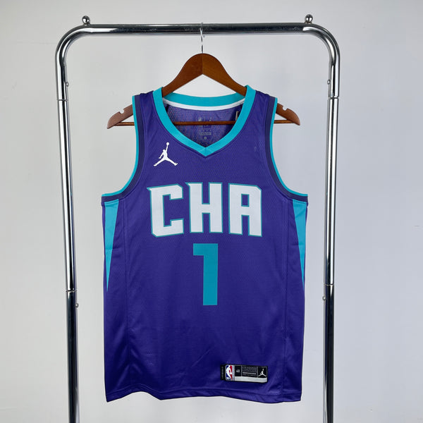 Regata NBA Charlotte Hornets Statement Edition 2019/20 - Masculina - Roxa