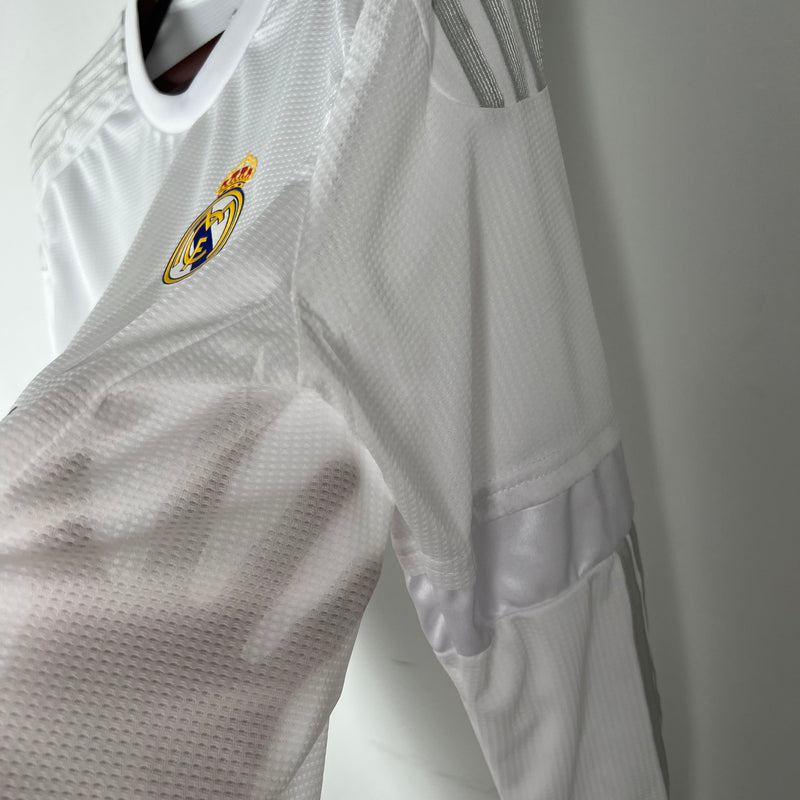 Camisa Real Madrid Home Manga Longa 15/16 - Versão Retro