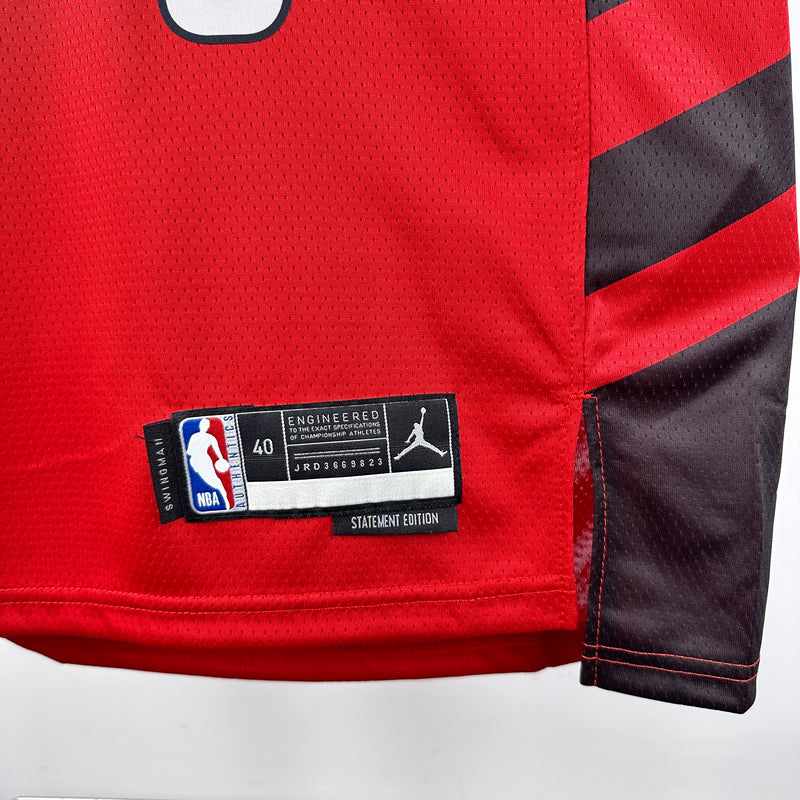 Regata NBA Portland Trail Blazers Statement Edition 2022/25 - Masculina - Vermelho