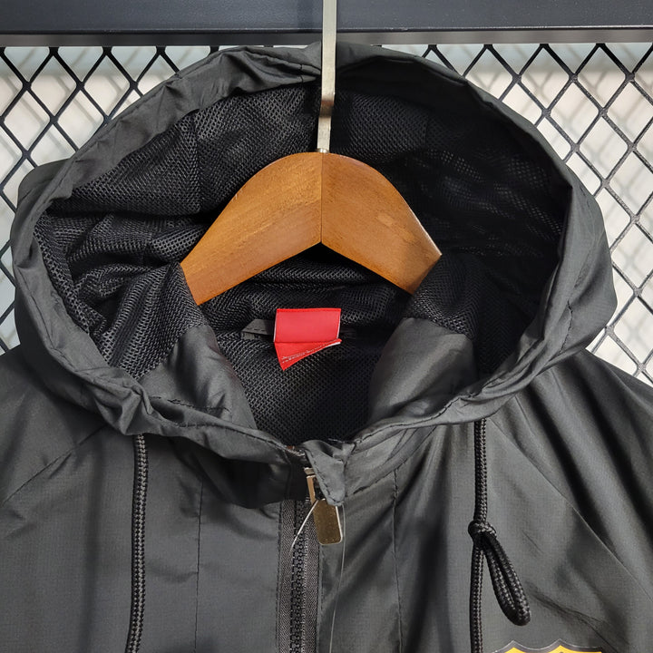 Jaqueta Corta Vento Barcelona 23/24 - Preto - JV Imports