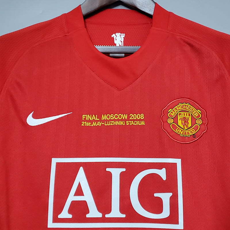 Camisa Manchester United Titular 07/08 - Versão Retro