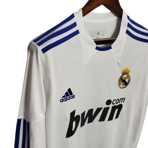 Camisa Real Madrid Titular 10/11 - Versão Retro Manga Comprida