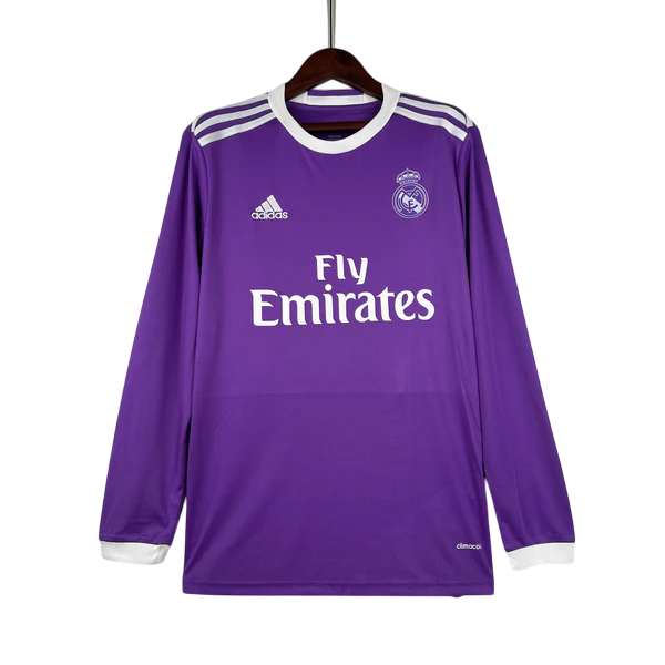 Camisa Real Madrid Away Manga Longa 16/17 - Versão Retro