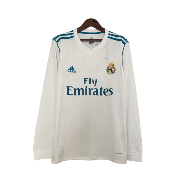 Camisa Real Madrid Home Manga Longa 17/18 - Versão Retro