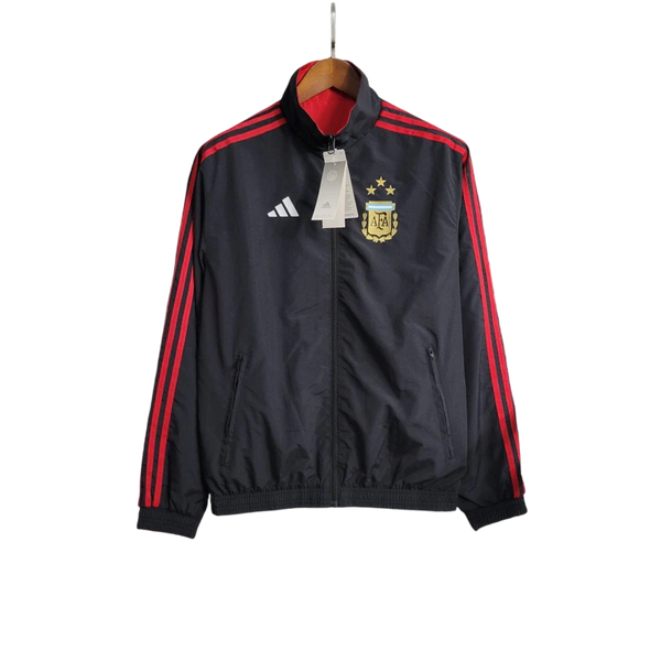 Jaqueta Corta Vento Argentina Dupla Face RedBlack Edition 2023